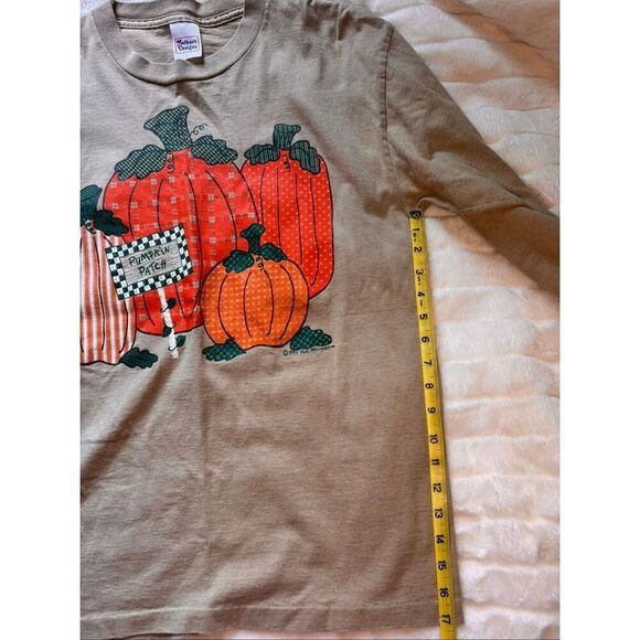 Vicki Melhart vintage Halloween long sleeve pumpkin tshirt L Thanksgiving - Picture 6 of 6